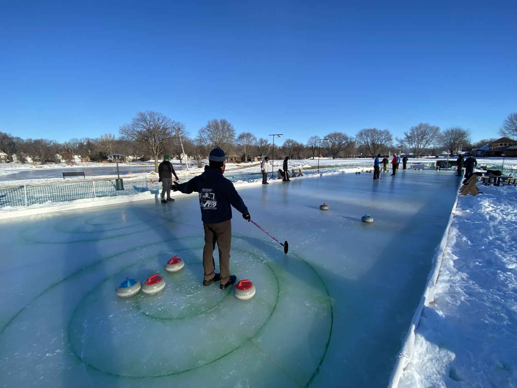 Outdoor Curling in Monona